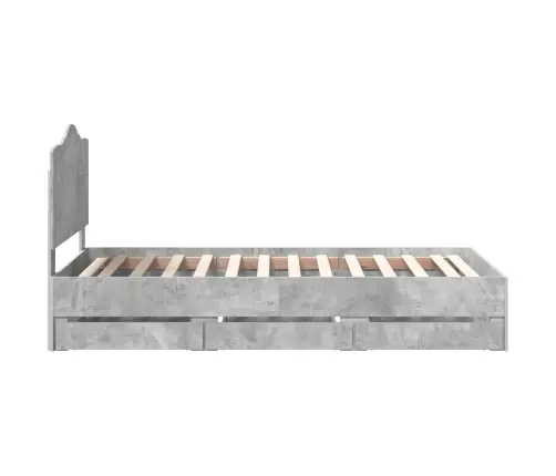 Lovos Rėmas Betono Pilka 75 X 190 Cm Inžinerinė Mediena