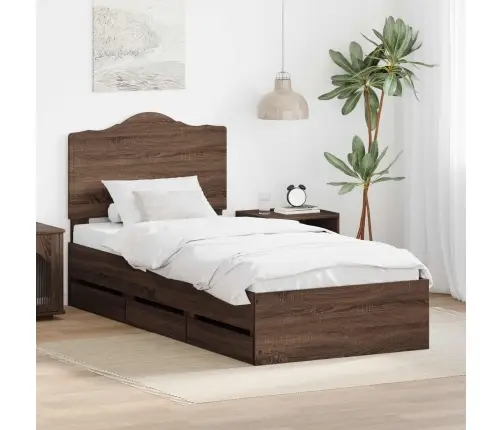 Lovos Rėmas Rudas Ąžuolas 75 X 190 Cm Inžinerinė Mediena