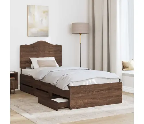 Lovos Rėmas Rudas Ąžuolas 75 X 190 Cm Inžinerinė Mediena