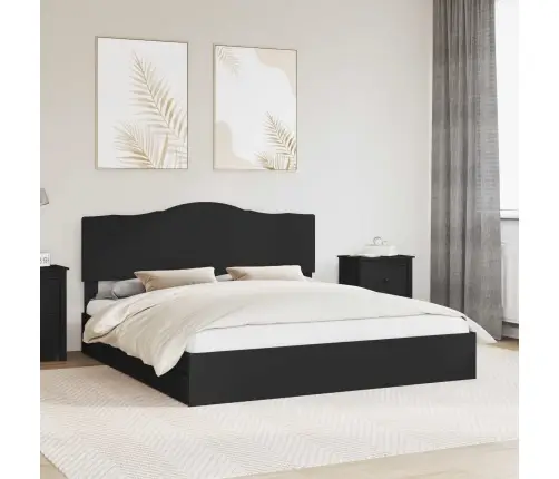 Gultas Rāmis Ar Atvilktni Melna 200 X 200 Cm Inženierijas Koks Vidaxl