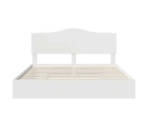 Saugos Lova Su Galvūgalio Balta 180 X 200 Cm Apdirbta Mediena