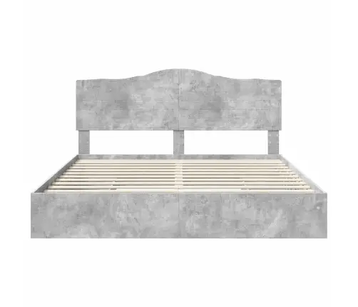 Saugos Lova Betono Pilka 180 X 200 Cm Apdirbta Mediena