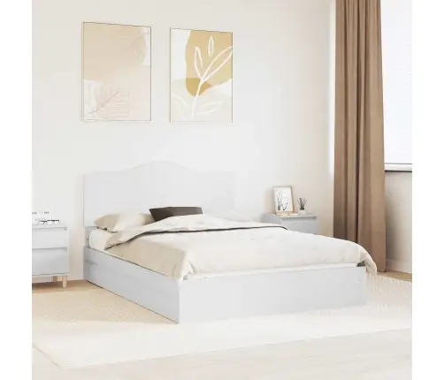 Glabāšanas Gulta Balts 140 X 200 Cm Inženierijas Koks Vidaxl