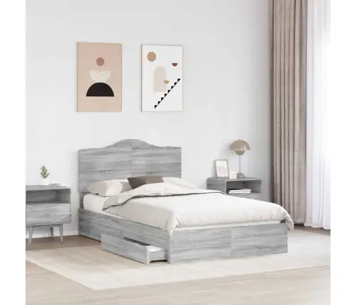 Laos Voodi Peaga Sahtliga Hall Sonoma 135 X 190 Cm Tehispuit