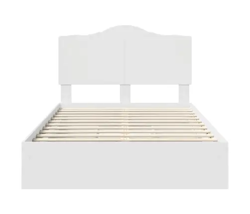 Glabāšanas Gulta Balts 120 X 200 Cm Inženierijas Koks Vidaxl