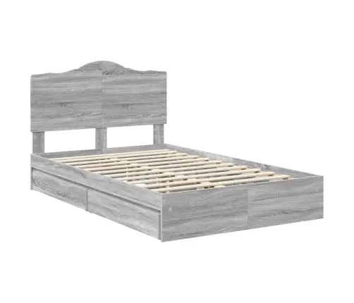 Saugos Lova Pilkas Sonoma 120 X 200 Cm Apdirbta Mediena