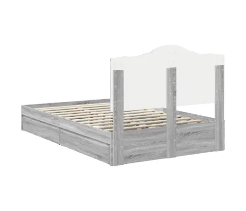 Saugos Lova Pilkas Sonoma 120 X 200 Cm Apdirbta Mediena