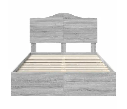 Saugos Lova Pilkas Sonoma 120 X 190 Cm Apdirbta Mediena