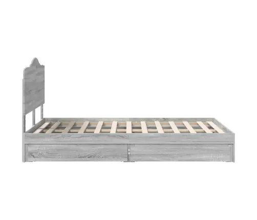 Saugos Lova Pilkas Sonoma 120 X 190 Cm Apdirbta Mediena