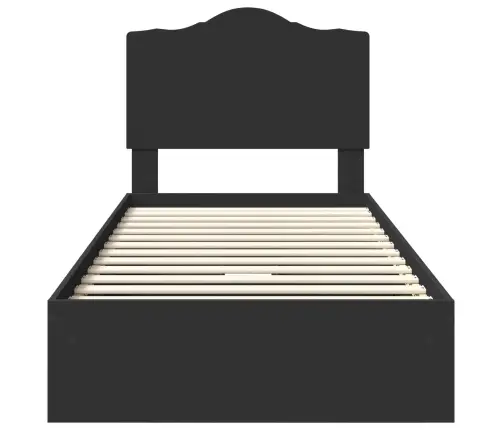 Gultas Rāmis Ar Atvilktni Melna 100 X 200 Cm Inženierijas Koks Vidaxl