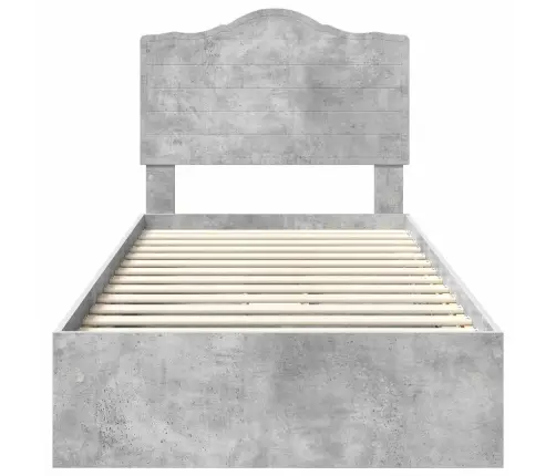 Laos Voodi Peaga Sahtliga Betoonhall 100 X 200 Cm Tehispuit