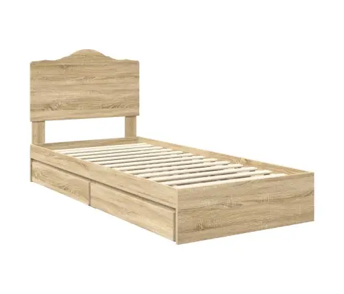 Saugos Lova Sonoma Ąžuolas 90 X 200 Cm Apdirbta Mediena