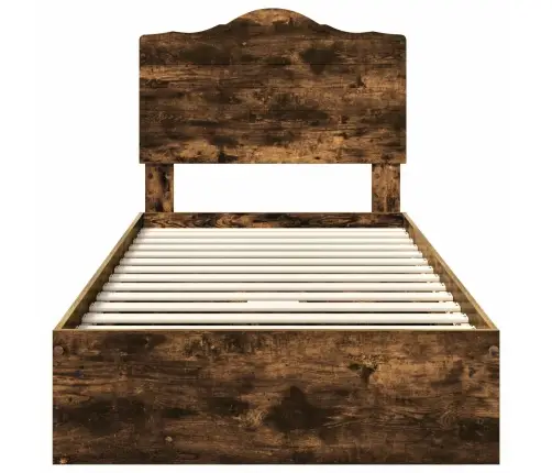 Gultas Rāmis Dūmaka Ozols 90 X 190 Cm Inženierijas Koks Vidaxl