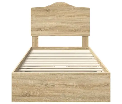 Gultas Rāmis Sonoma Ozols 75 X 190 Cm Inženierijas Koks Vidaxl