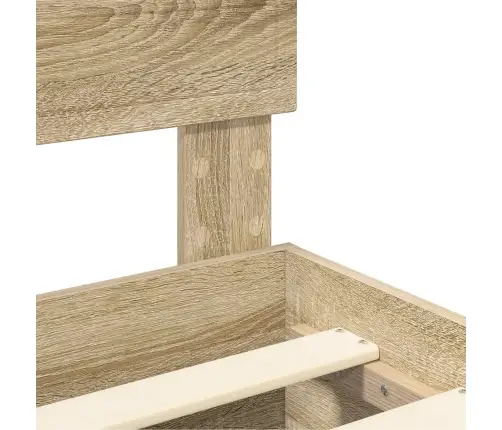 Gultas Rāmis Sonoma Ozols 200 X 200 Cm Inženierijas Koks Vidaxl