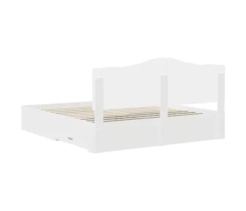 Gultas Rāmis Ar Atvilktni Balts 180 X 200 Cm Inženierijas Koks Vidaxl