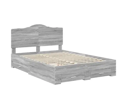 Lovos Rėmas Pilkas Sonoma 150 X 200 Cm Apdirbta Mediena