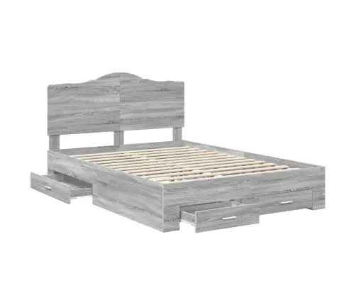 Lovos Rėmas Pilkas Sonoma 150 X 200 Cm Apdirbta Mediena