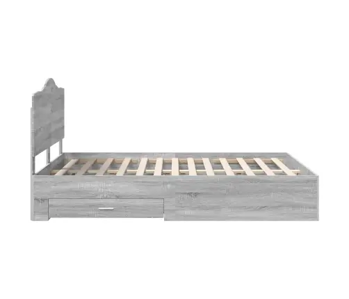 Lovos Rėmas Pilkas Sonoma 140 X 200 Cm Apdirbta Mediena