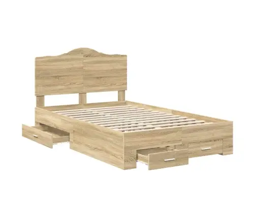 Lovos Rėmas Sonoma Ąžuolas 135 X 190 Cm Apdirbta Mediena