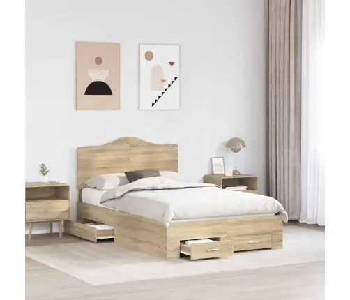 Lovos Rėmas Sonoma Ąžuolas 120 X 200 Cm Apdirbta Mediena