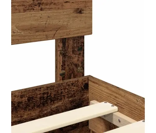 Gultas Rāmis Vecs Koks 120 X 200 Cm Inženierijas Koks Vidaxl