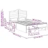 Gultas Rāmis Artisānā Ozols 120 X 190 Cm Inženierijas Koks Vidaxl