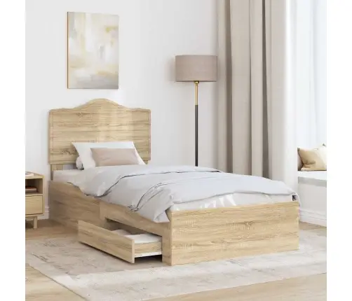 Lovos Rėmas Sonoma Ąžuolas 100 X 200 Cm Apdirbta Mediena