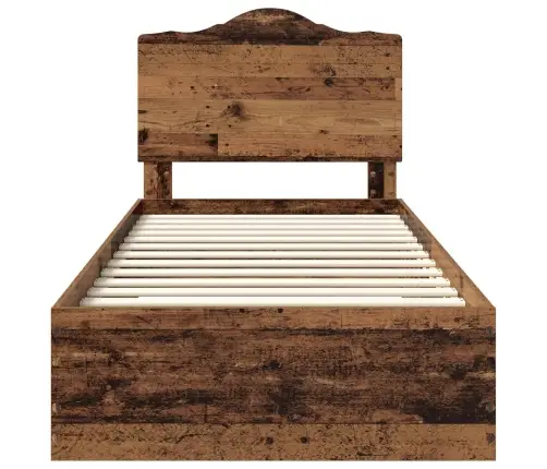 Lovos Rėmas Su Stalčių Senas Medis 90 X 200 Cm Apdirbta Mediena