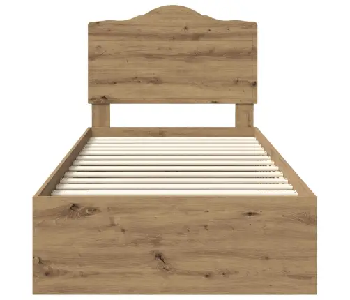 Gultas Rāmis Artisānā Ozols 90 X 190 Cm Inženierijas Koks Vidaxl