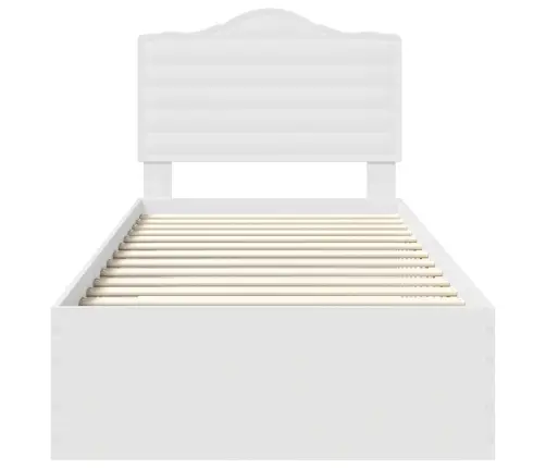 Lovos Rėmas Su Galvūgalio Balta 75 X 190 Cm Apdirbta Mediena