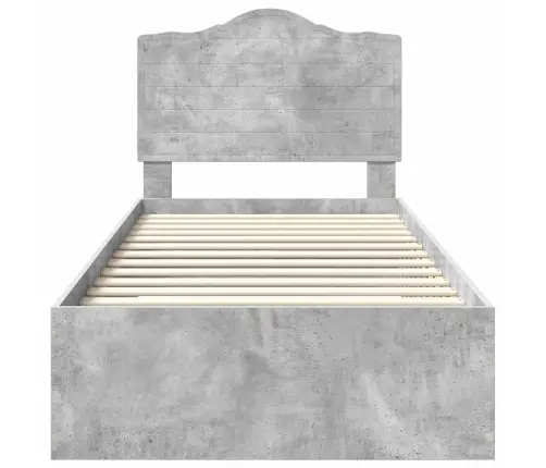 Lovos Rėmas Betono Pilka 75 X 190 Cm Apdirbta Mediena