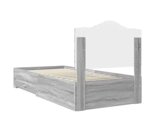 Lovos Rėmas Pilkas Sonoma 75 X 190 Cm Apdirbta Mediena