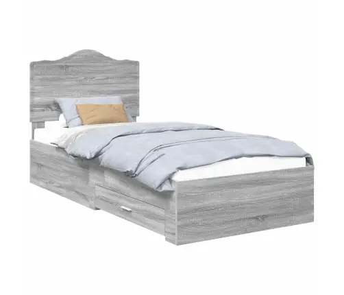 Lovos Rėmas Pilkas Sonoma 75 X 190 Cm Apdirbta Mediena