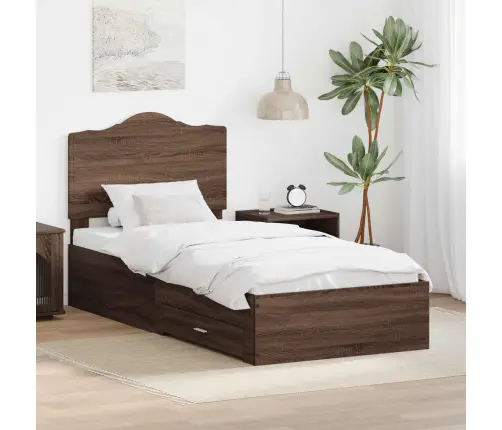 Lovos Rėmas Rudas Ąžuolas 75 X 190 Cm Apdirbta Mediena