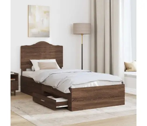 Lovos Rėmas Rudas Ąžuolas 75 X 190 Cm Apdirbta Mediena