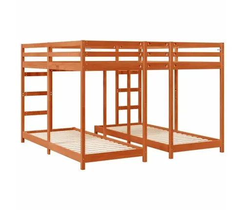 Trīsstāvu Gultas Rāmis Vaks Brūns 200 X 200 Cm Vidaxl