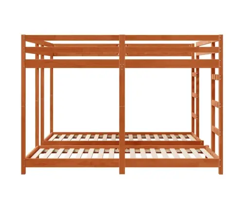 Trīsstāvu Gultas Rāmis Vaks Brūns 200 X 200 Cm Vidaxl