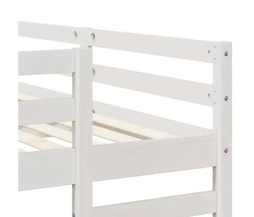 Trivietis Lovos Rėmas Balta 160 X 200 Cm Kietos Pušies Mediena