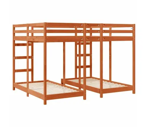 Kolmekordne Narivoodi Raam Vahapruun 160 X 200 Cm Tahke Mänd