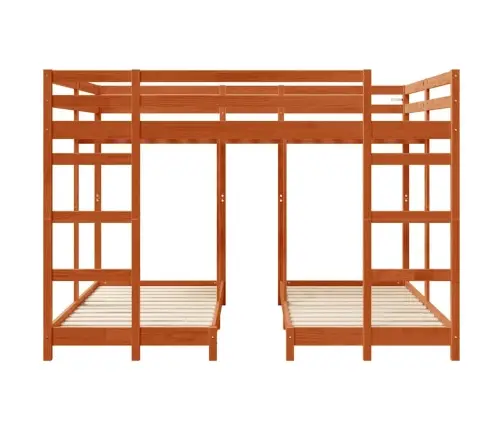 Kolmekordne Narivoodi Raam Vahapruun 160 X 200 Cm Tahke Mänd