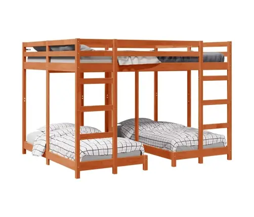 Kolmekordne Narivoodi Raam Vahapruun 160 X 200 Cm Tahke Mänd