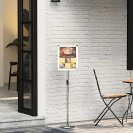 Izstāžu Stendi Sudraba 25 X 25 X 125 Cm Alumīnijs Vidaxl