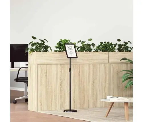 Izstāžu Stendi Melna 25 X 25 X 125 Cm Alumīnijs Vidaxl