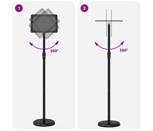 Izstāžu Stendi Melna 25 X 25 X 125 Cm Alumīnijs Vidaxl