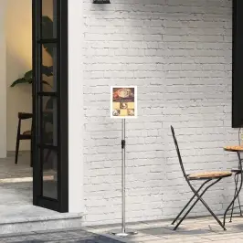 Messinäitus Displays Hõbedane 25 X 25 X 125 Cm Alumiinium