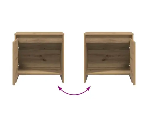 Nakts Skapītis Mākslīgā Ozola 45 X 34 X 44,5 Cm Vidaxl