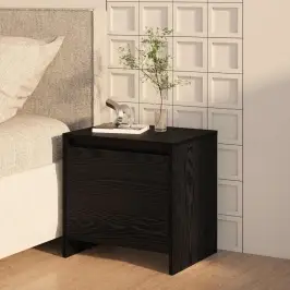 Nakts Skapītis Melns Ozolkoks 45 X 34 X 44,5 Cm Vidaxl