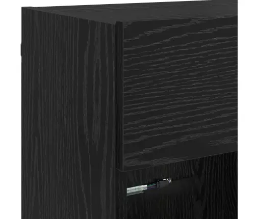 Tv Sieninė Spintelė Juodas Ąžuolas 98,5 X 30 X 60,5 Cm