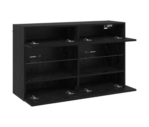 Tv Sieninė Spintelė Juodas Ąžuolas 98,5 X 30 X 60,5 Cm